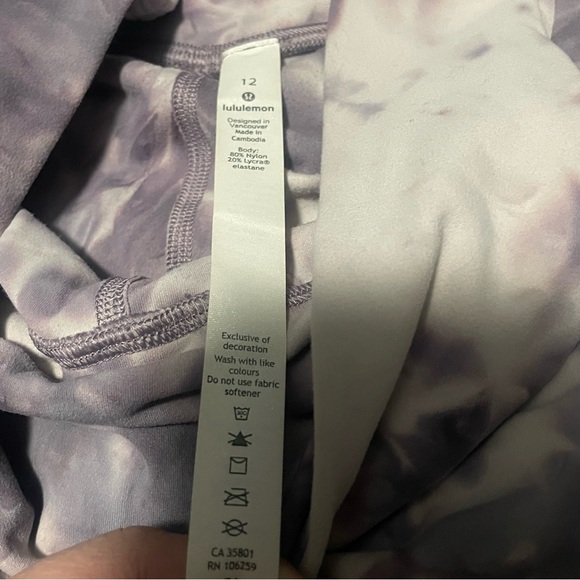 Lululemon align pant criss cross waist size 12 diamond dye pink bliss - Picture 9 of 16